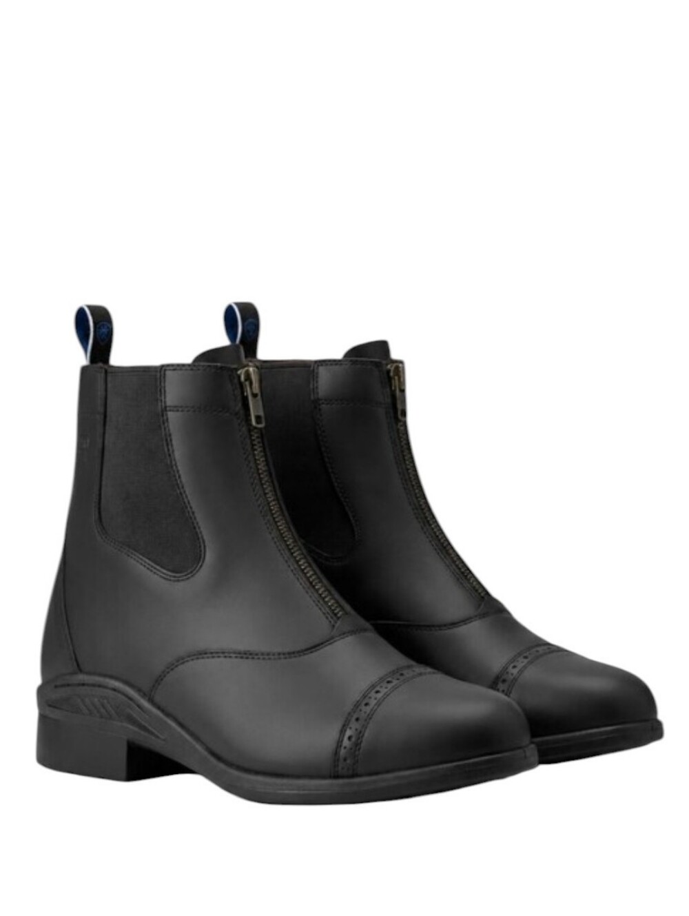 Ariat Black Front-Zip Leather Boots